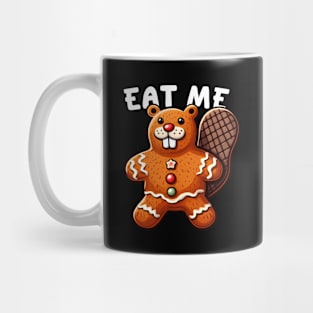 Christmas Gingerbread Man Beaver Funny Humor Mug